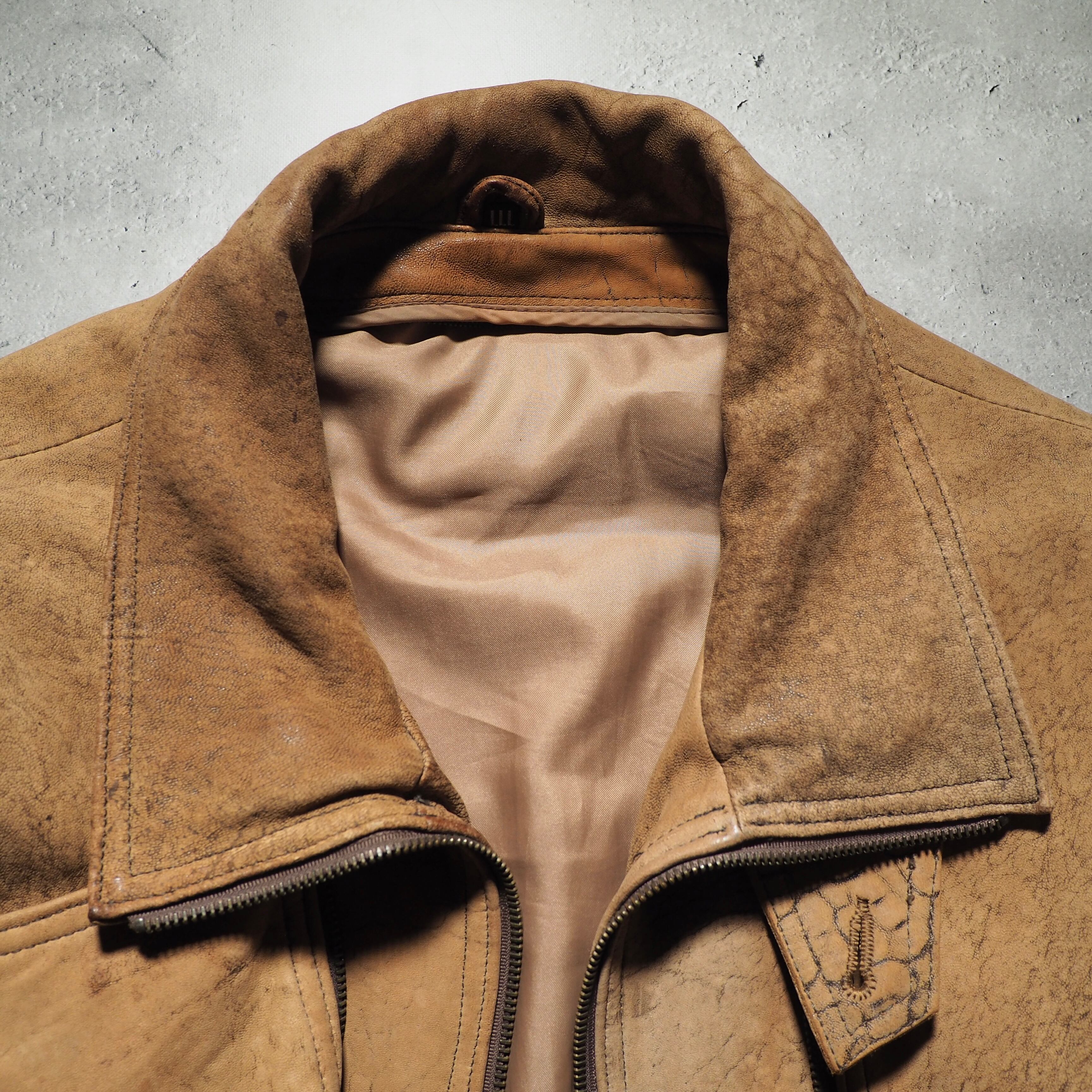 " 変形 - Deformation " vintage loose leather jacket