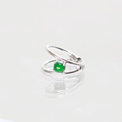 スタイリッシュ翡翠イヤーカフ SV Jadeite ear cuff A貨翡翠 jd_mm1162