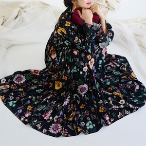 Botanical flower tiered dress S1815