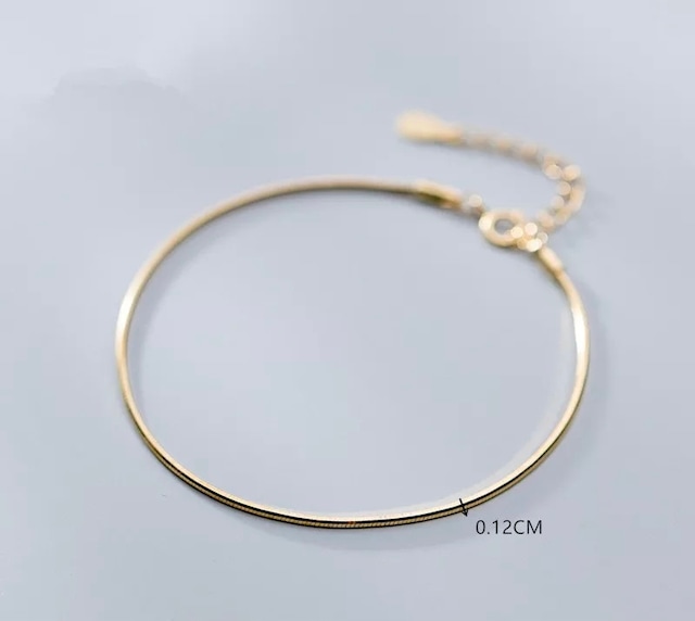 S925 snake simple bracelet  (B204)