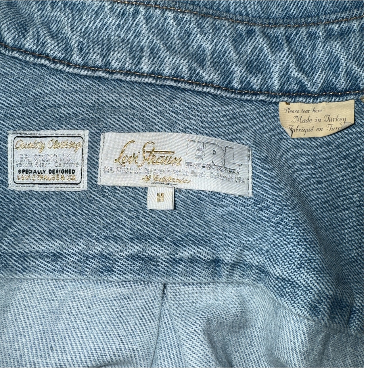 【ERLxLevi's】イーアールエル リーバイス 23AW OVERSHIRT WOVEN デニムシャツ XL相当