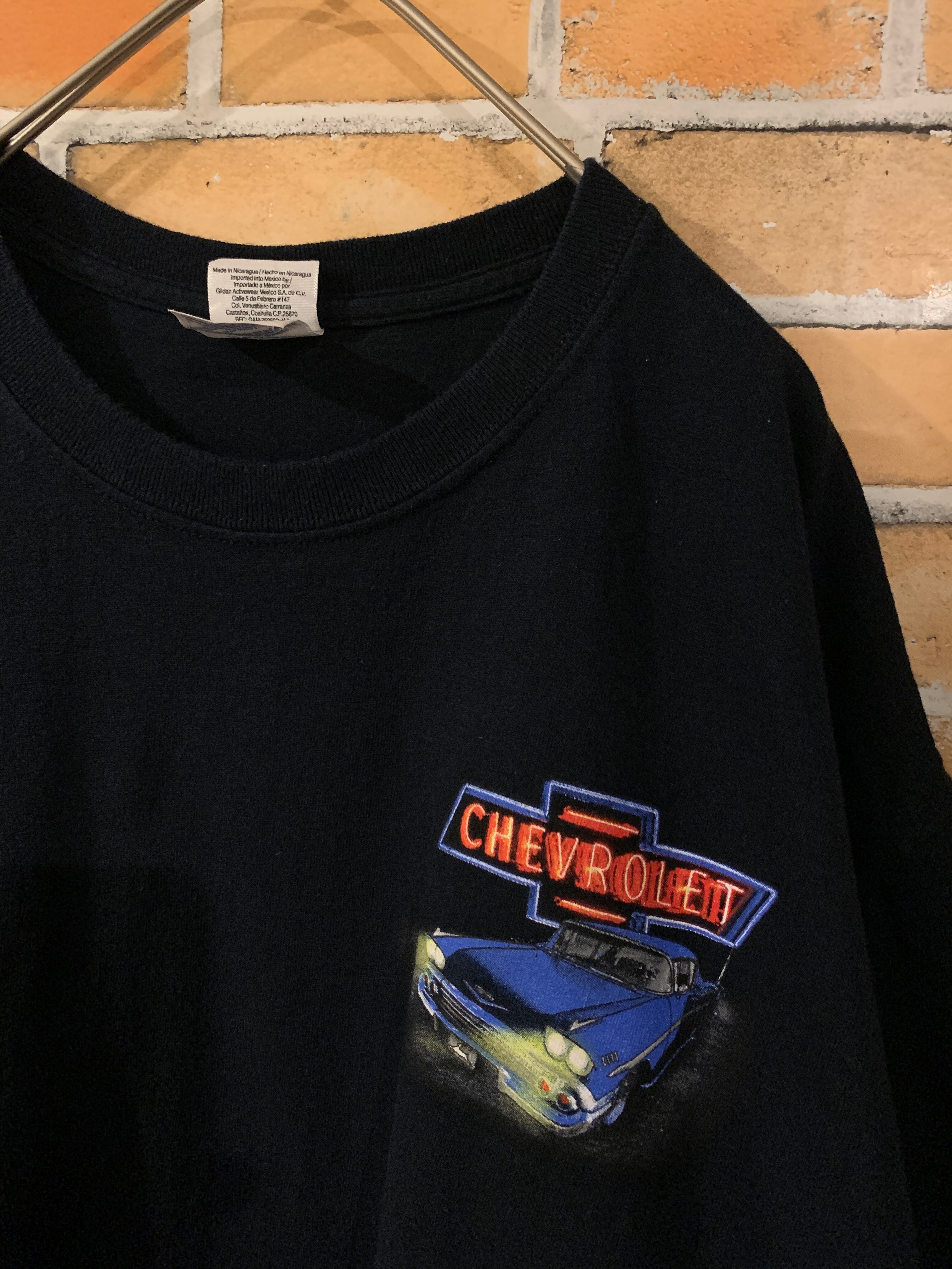 GILDAN】 Chevrolet シボレー Tシャツ L 黒 50s 車 カーTシャツ | 古着