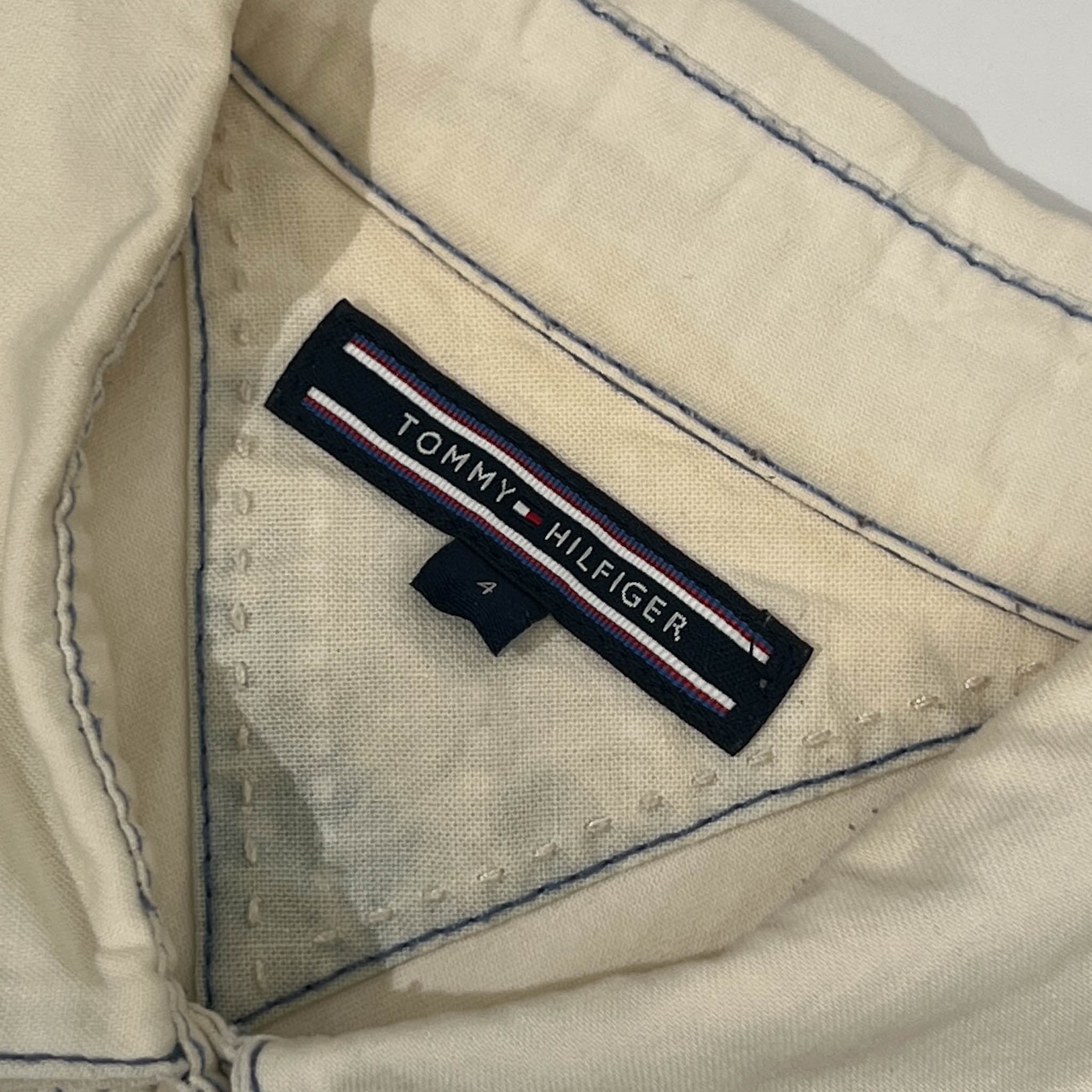 TOMMY HILFIGER トミーヒルフィガー グラデーション ボーダー デザイン長袖シャツ 4/レディース