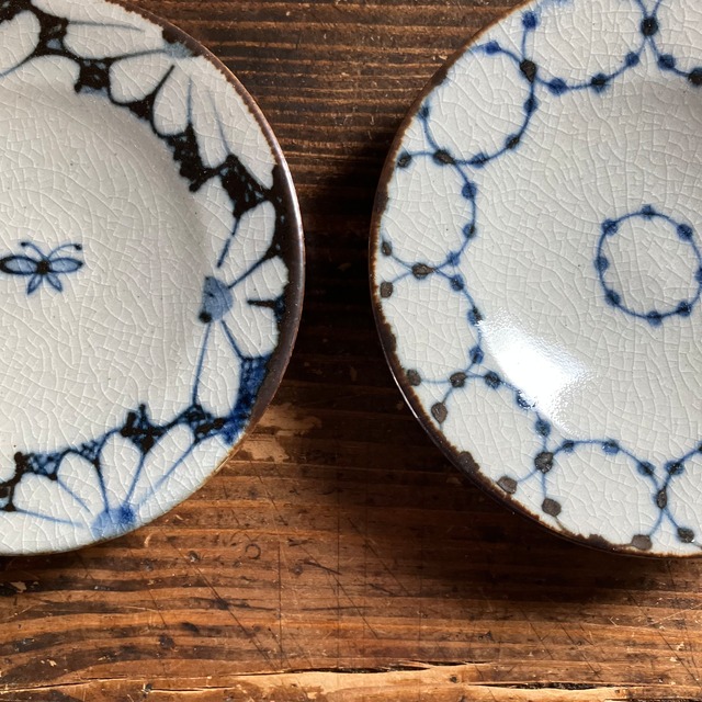 小皿　染付　陶彩窯　砥部焼　