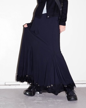 2000s Marithé François Girbaud - tulle hem tiered stretched skirt