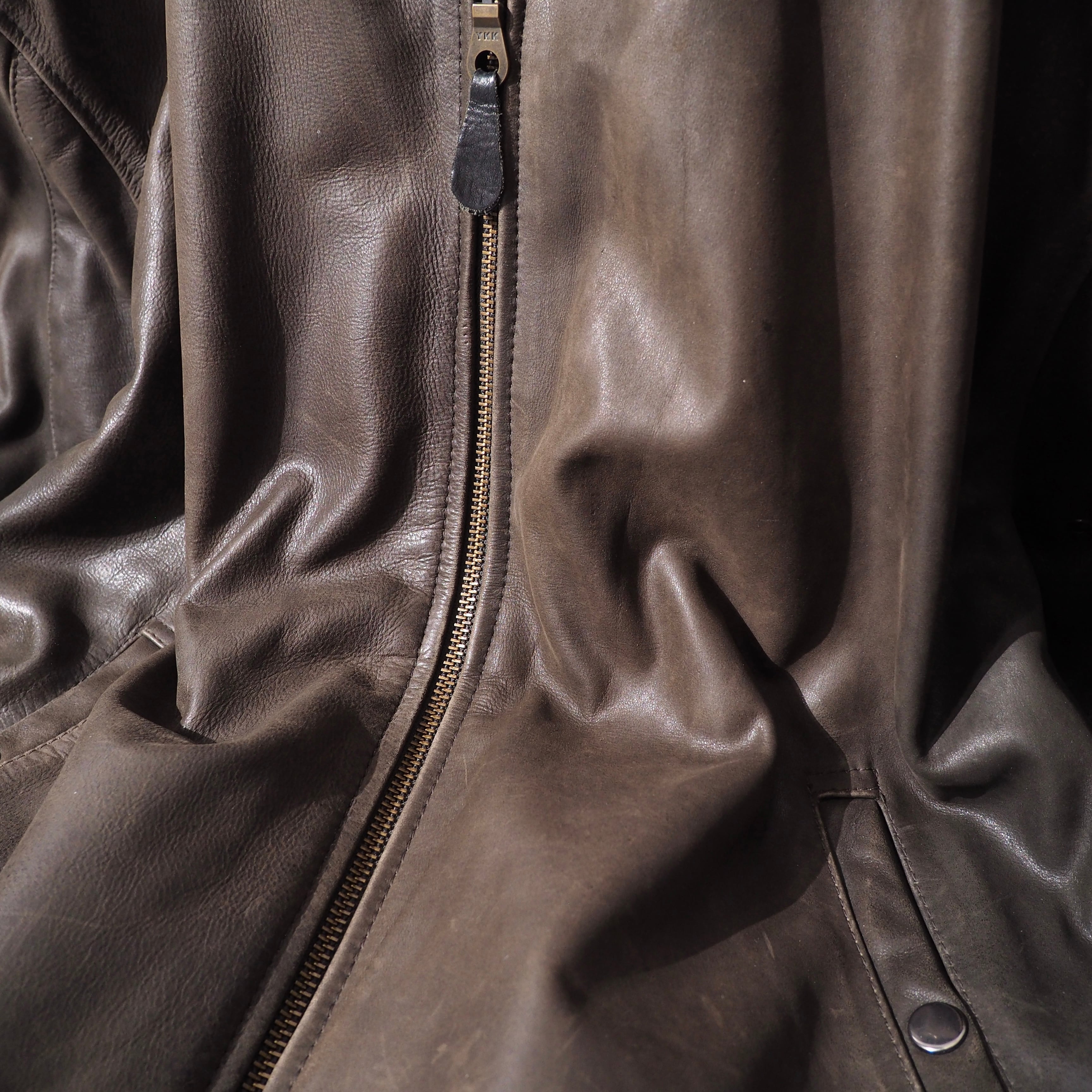 1990s " 退廃的 " Beautiful Dark Brown color vintage Flight leather jacket