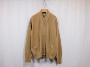 HOMELESS TAILOR” LAYERED ZIP CARDIGAN CINNAMON””