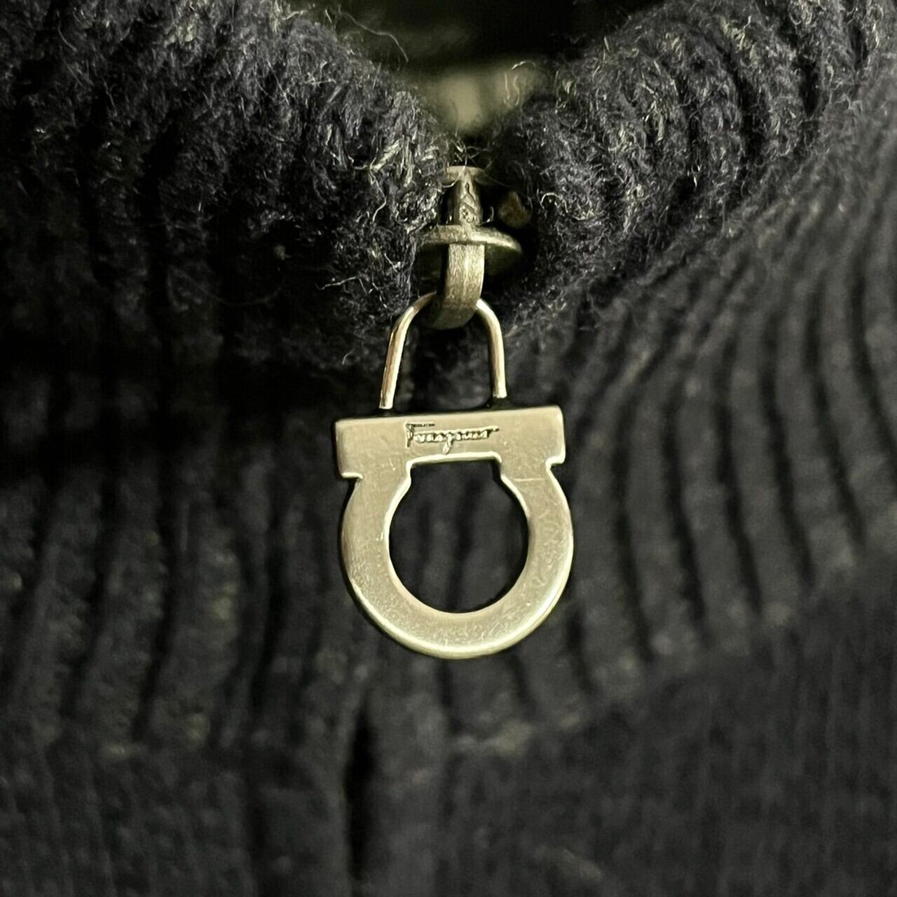 90s Salvadore Ferragamo Wool×Cashmere Drivers Knit ITALY製