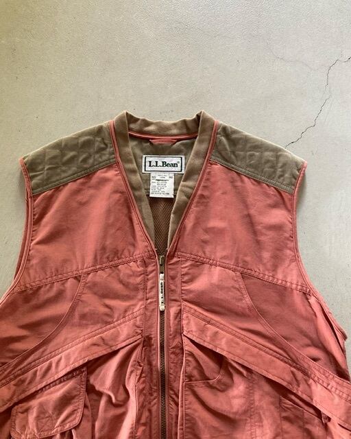 ★当時物エルエルビーンLLBean推定'90sウェザージャケットXLサーモン 古着 80～90年代 エルエルビーン L.L.Bean 中綿入り スエードレザー