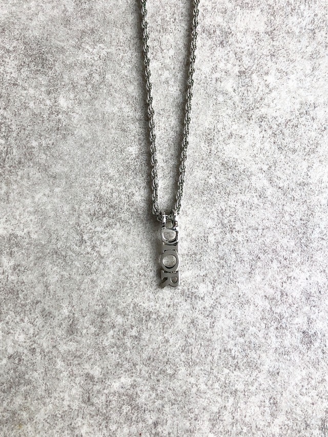 Christian Dior クリスチャン ディオール ネックレス シルバー ロゴ vintage ヴィンテージ オールド en6r4c