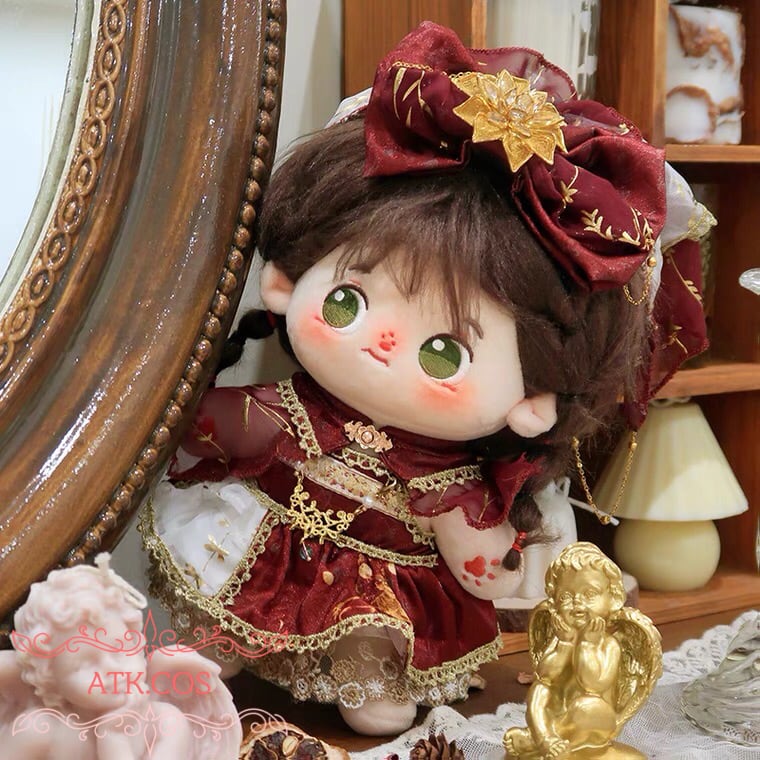 ATK.COS】18 20cm ぬいぐるみ ゴスロリ ゴシック ドレス 薔薇姫 赤