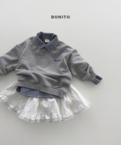 韓国子供服 / BONITO / 26Autumn / Vネックスウェット / 秋服 *12M~JM *