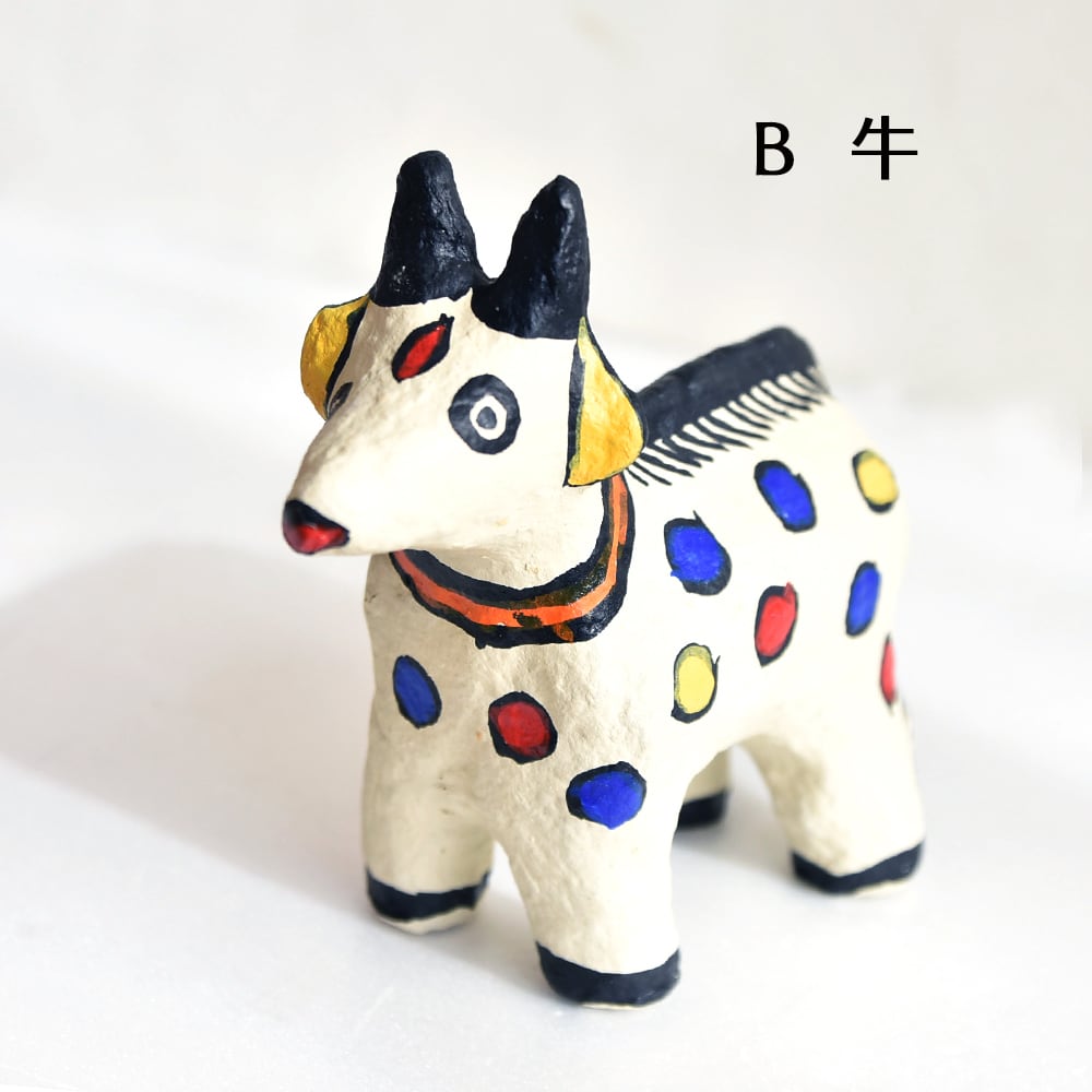 インド マドゥバニ (ミティラー) アート ペーマーマッシュの置き物