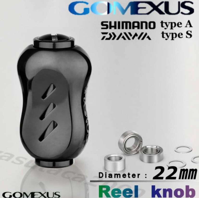 Gomexus【ゴメクサス】チタン製/GALAXYノブ/22mm 2個 シルバー