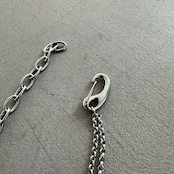 asymmetry chain necklace/silver