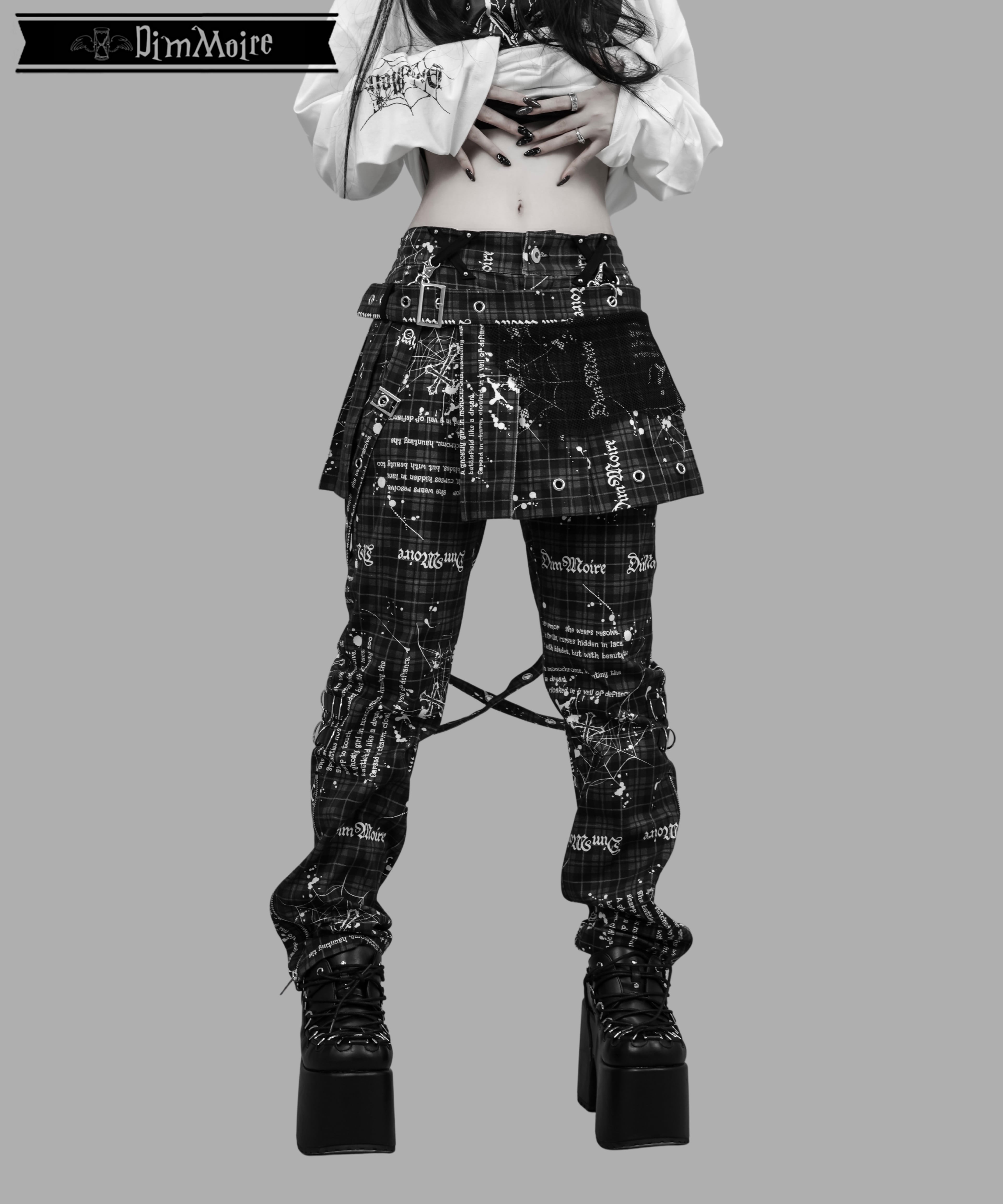 RE:CHAIN ボンテージパンツ【Blackチェック】 | DimMoire