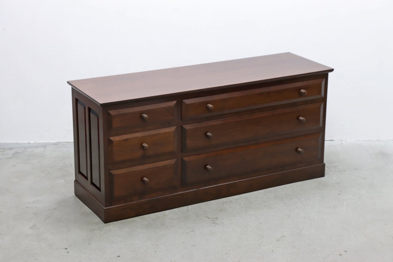 松本民芸家具 E-33型 ローチェスト ミズメザクラ無垢材 ローボード