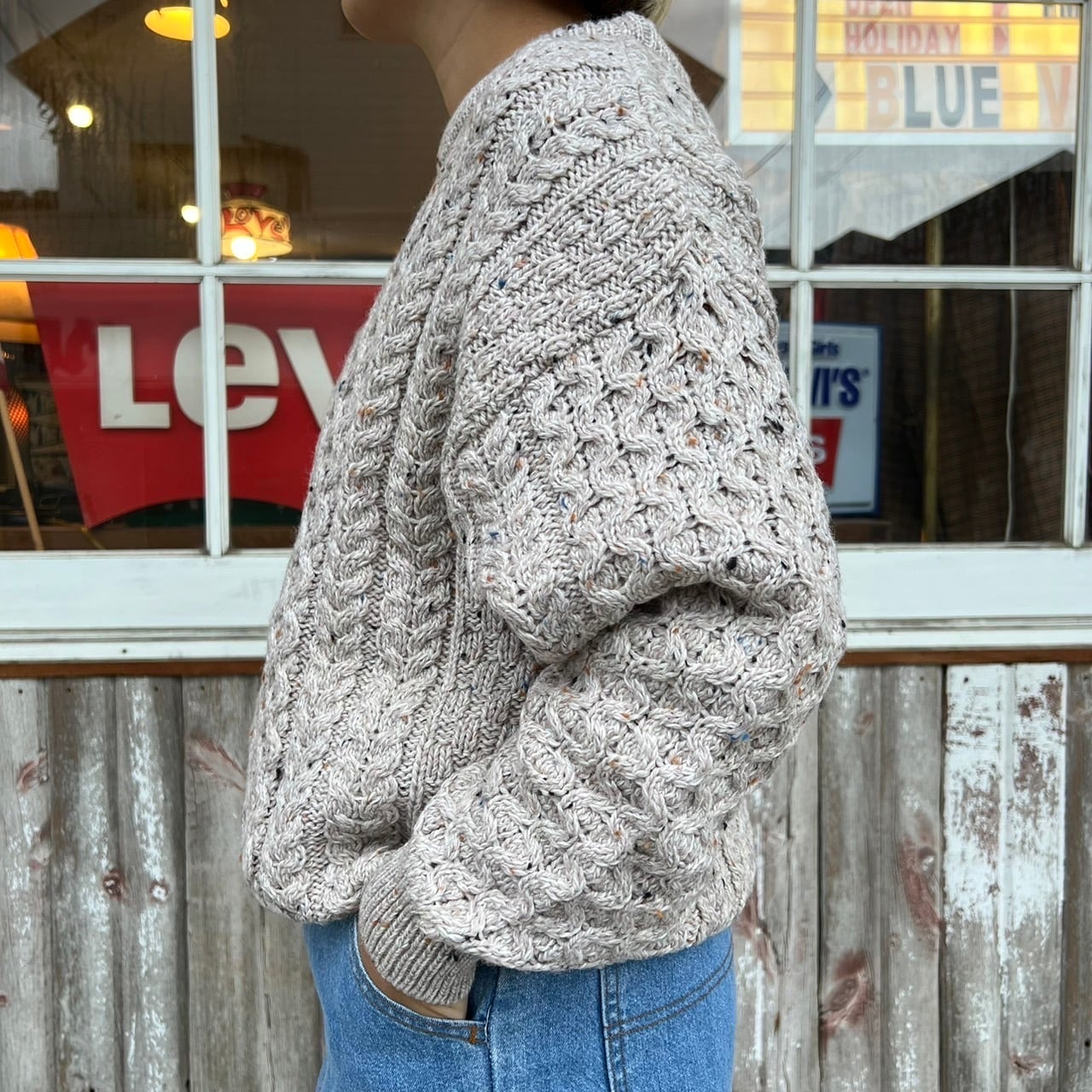 90's アイルランド製 aran crafts ネップセーター Aran Crafts Dead Stock Nep Sweater | BLUE VALENTINE