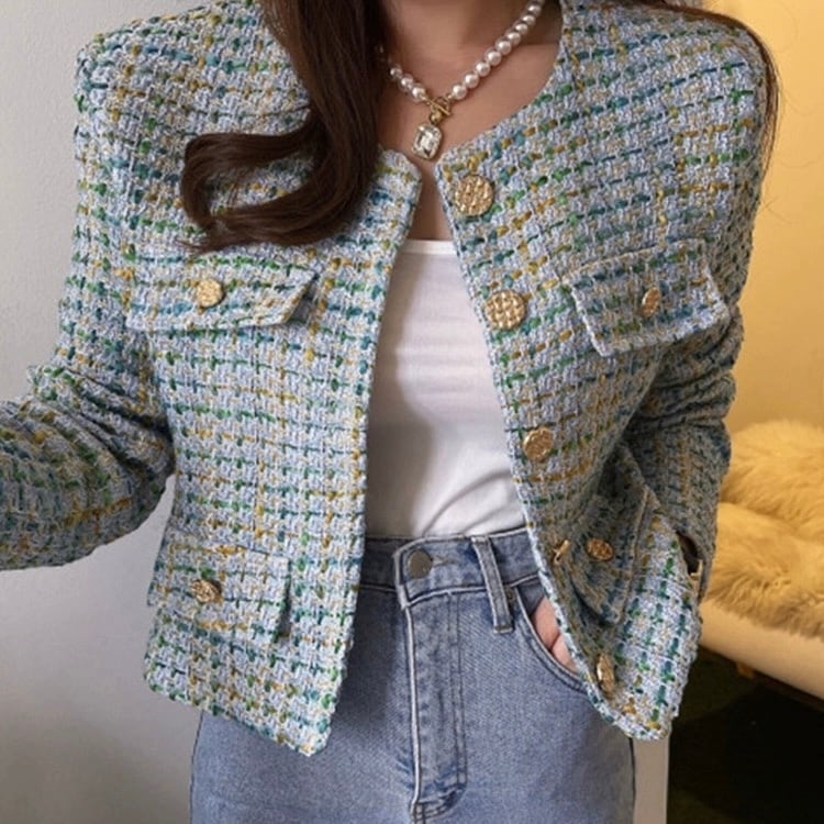 saya様着用】グリーンツイードジャケット 00532 | Vitoir