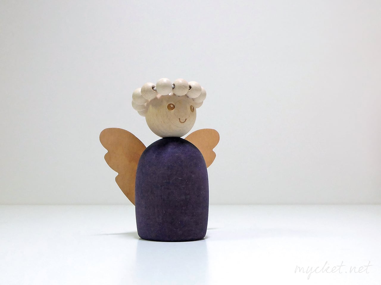 aarikka アーリッカ♪フィンランド♪二人の天使とキリスト一家♪木工品 aarikka「天使のオブジェ」（ユーズド/木製品/ENKELI/アーリッカ