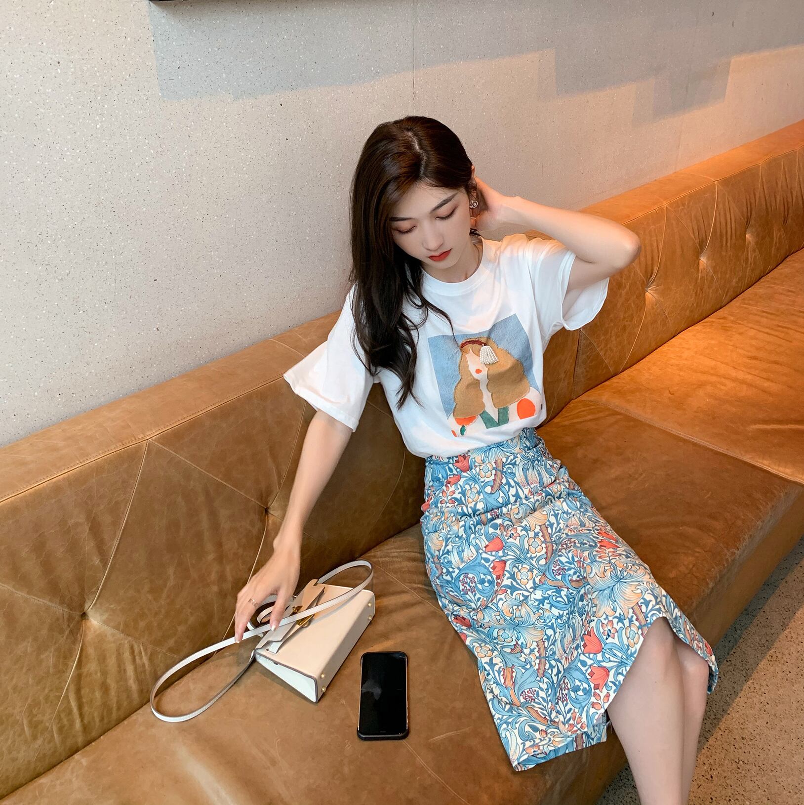 Tシャツ フローラルスカート セット 花柄 6Du_Shop_Women25775696573