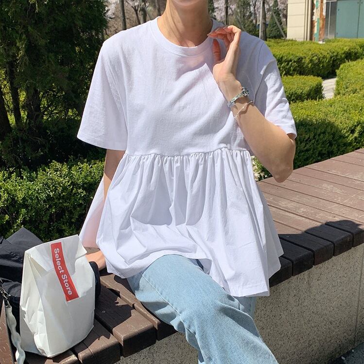 新作 Tシャツ 人気tシャツ フレアtシャツ 半袖 Aライン レディーストップス オシャレ トレンド感