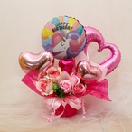 シャボンフラワーwithバルーン・パステルユニコーンハッピーバースデー