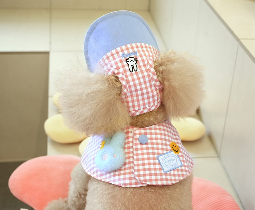 buddy cape cap set 2color / 犬用 帽子 ケープ バンダナ スカーフ アクセサリー ドッグウェア ペット用 cap 被り物 お揃い お出かけ お揃い 撮影会