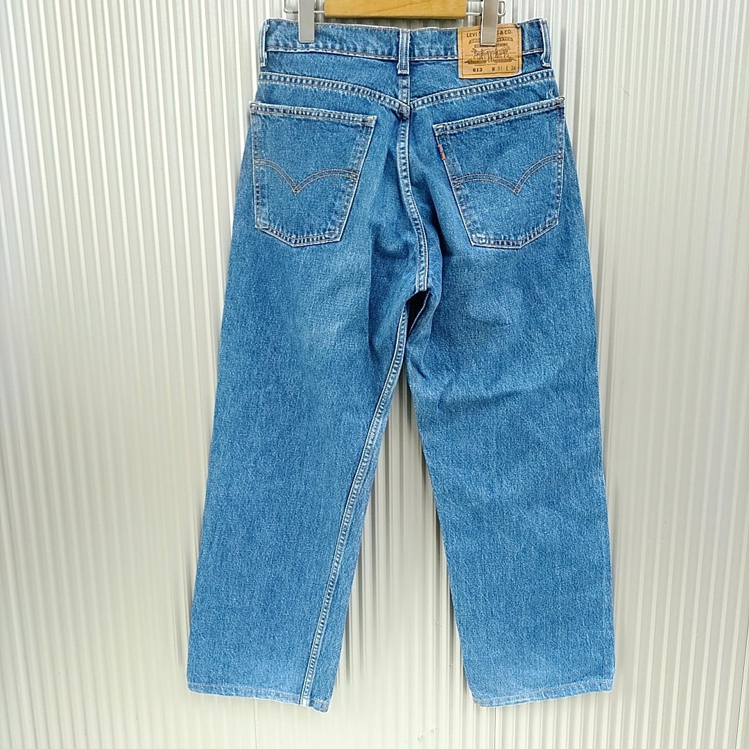 【90s/1998年製】リーバイスLevis  613/ビンテージ/ヴィンテージ/古着/オレンジタブ/アメカジ/ジッパーフライ/ワイドスリム/ストレート/デニムパンツ/ジーンズ/W31/インディゴ/P06037/