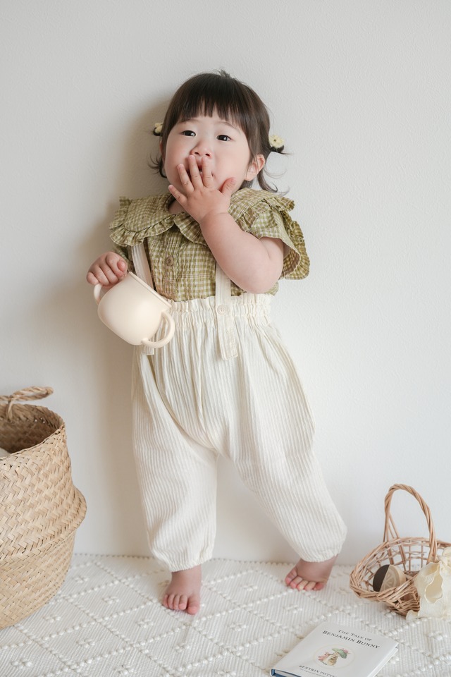 ꒰ 即納 ꒱ check frill blouse / mimimarket