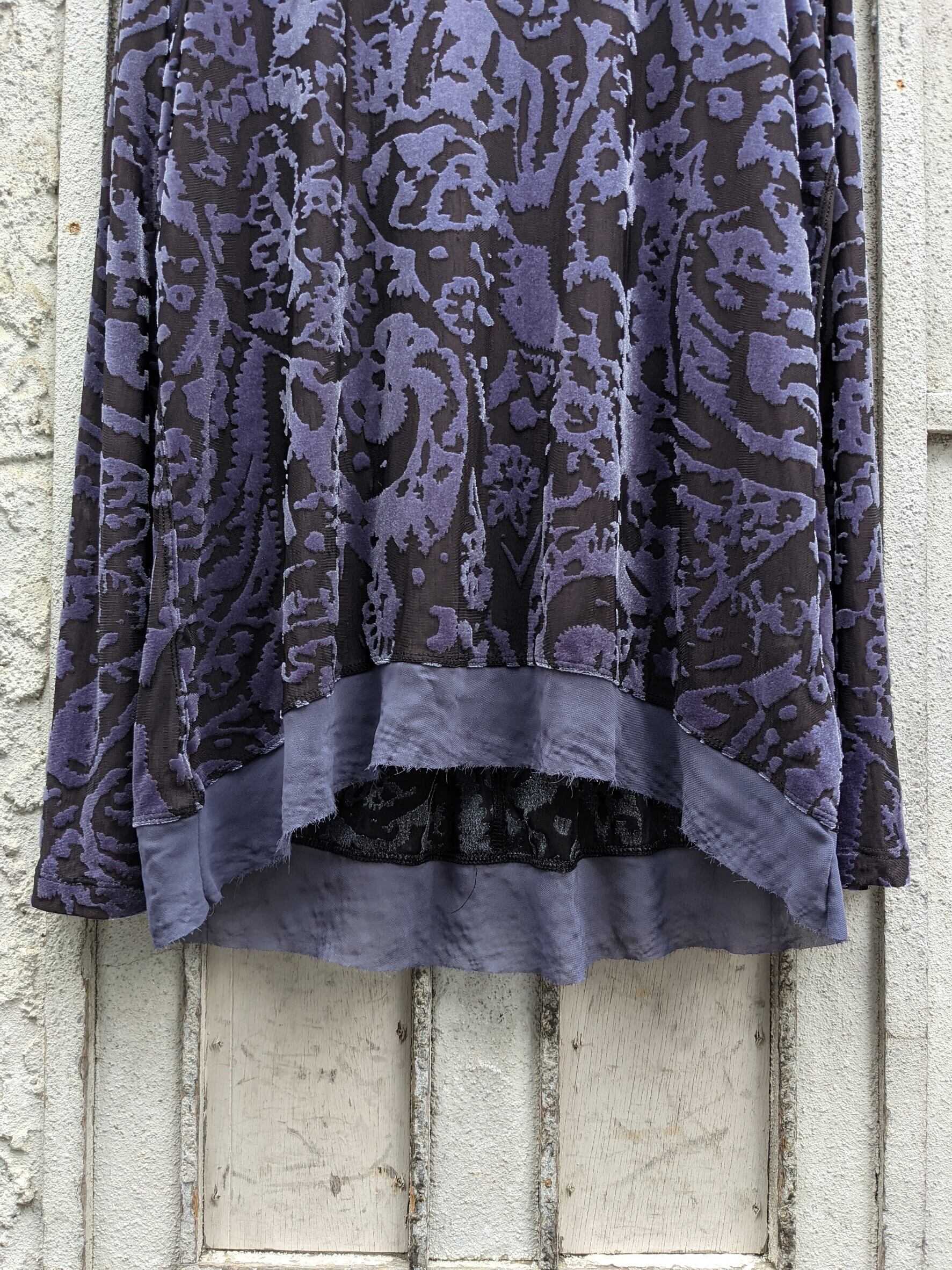 VELOUR SEE-THROUGH LONG SLEEVE