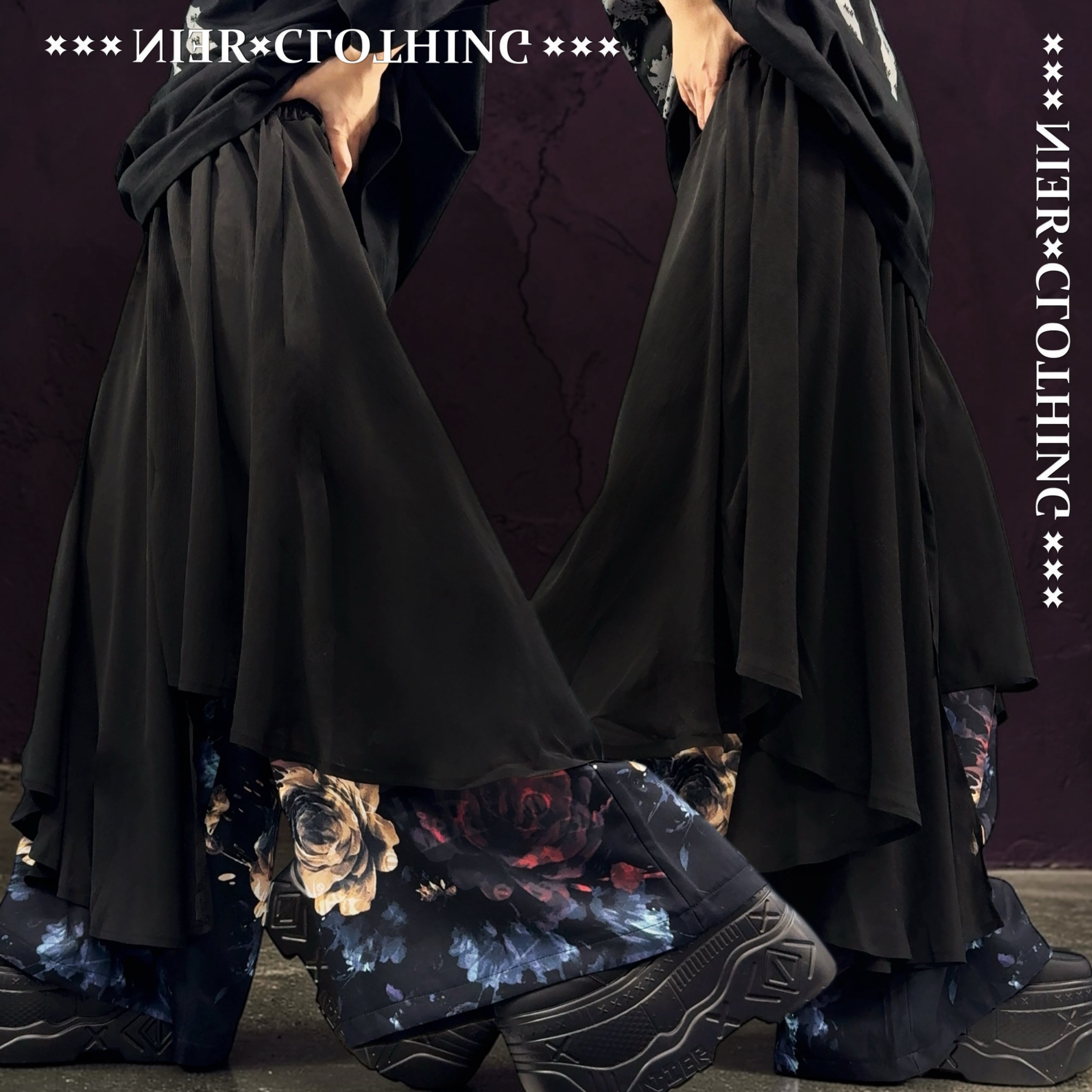 パンツ No Weapon フラップレイヤードワイドパンツ【ABYSS ROSE】 | NIER CLOTHING