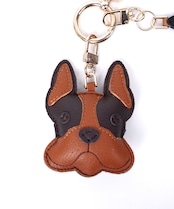 ダブルMY DOGGYレザーBAGチャーム (CAMEL)　CQ-46506H