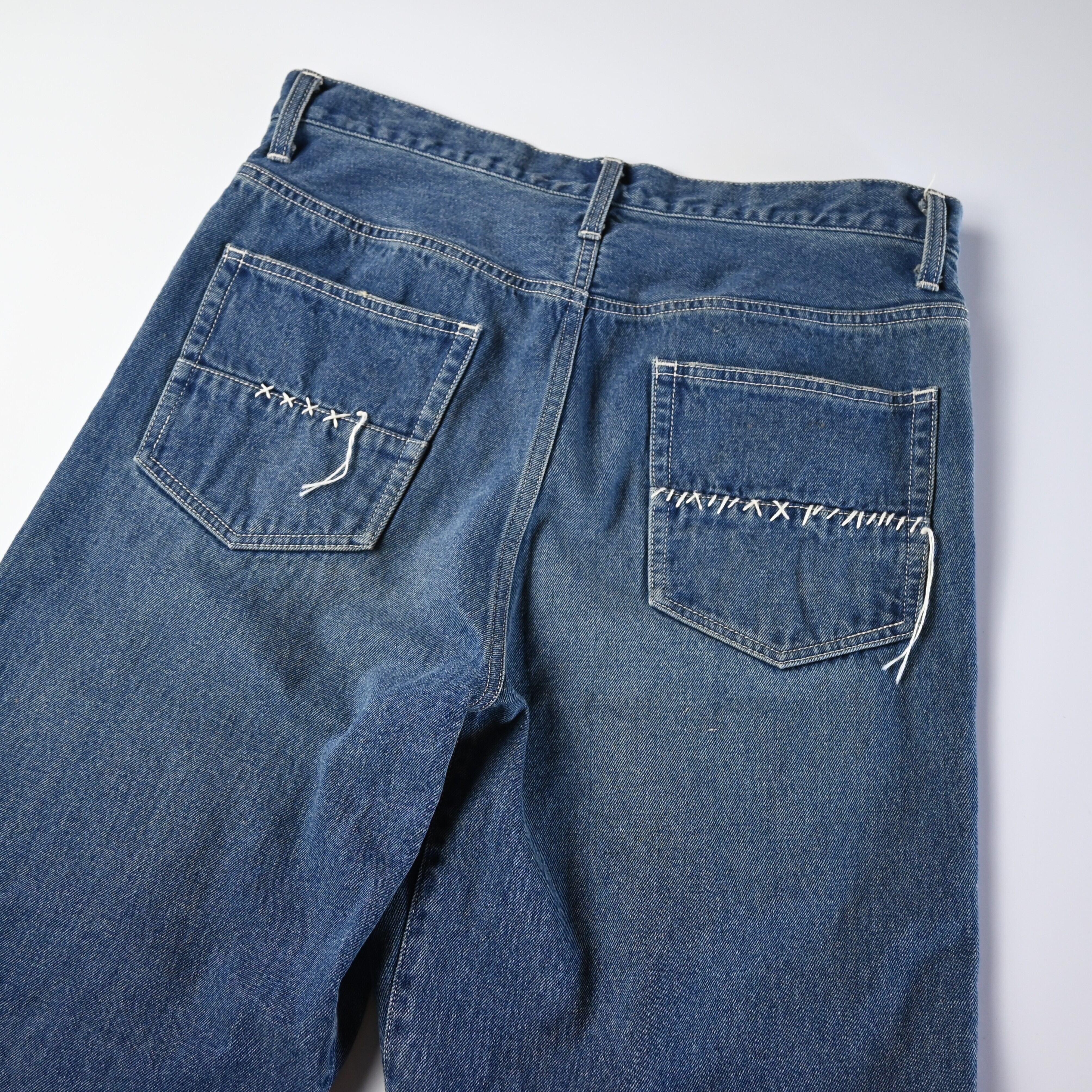 KUON / Sashiko Mended Denim Trousers | GANKO