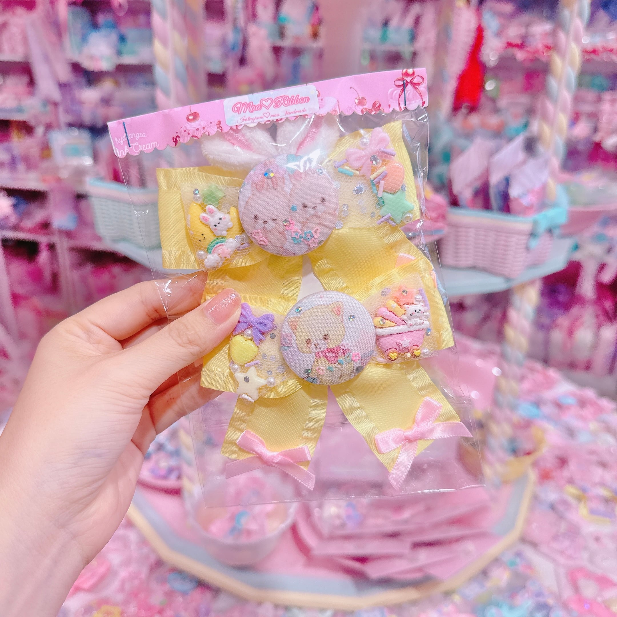 【R14】58-10くるみツインヘアクリップ