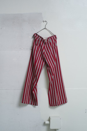 ZED "RED/SILVER STRIPE FLARE PANTS"