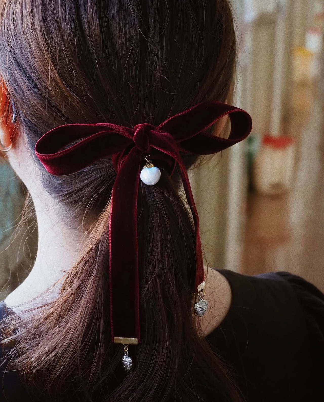 ハートの女王　ベロアチョーカー＆ヘアリボン