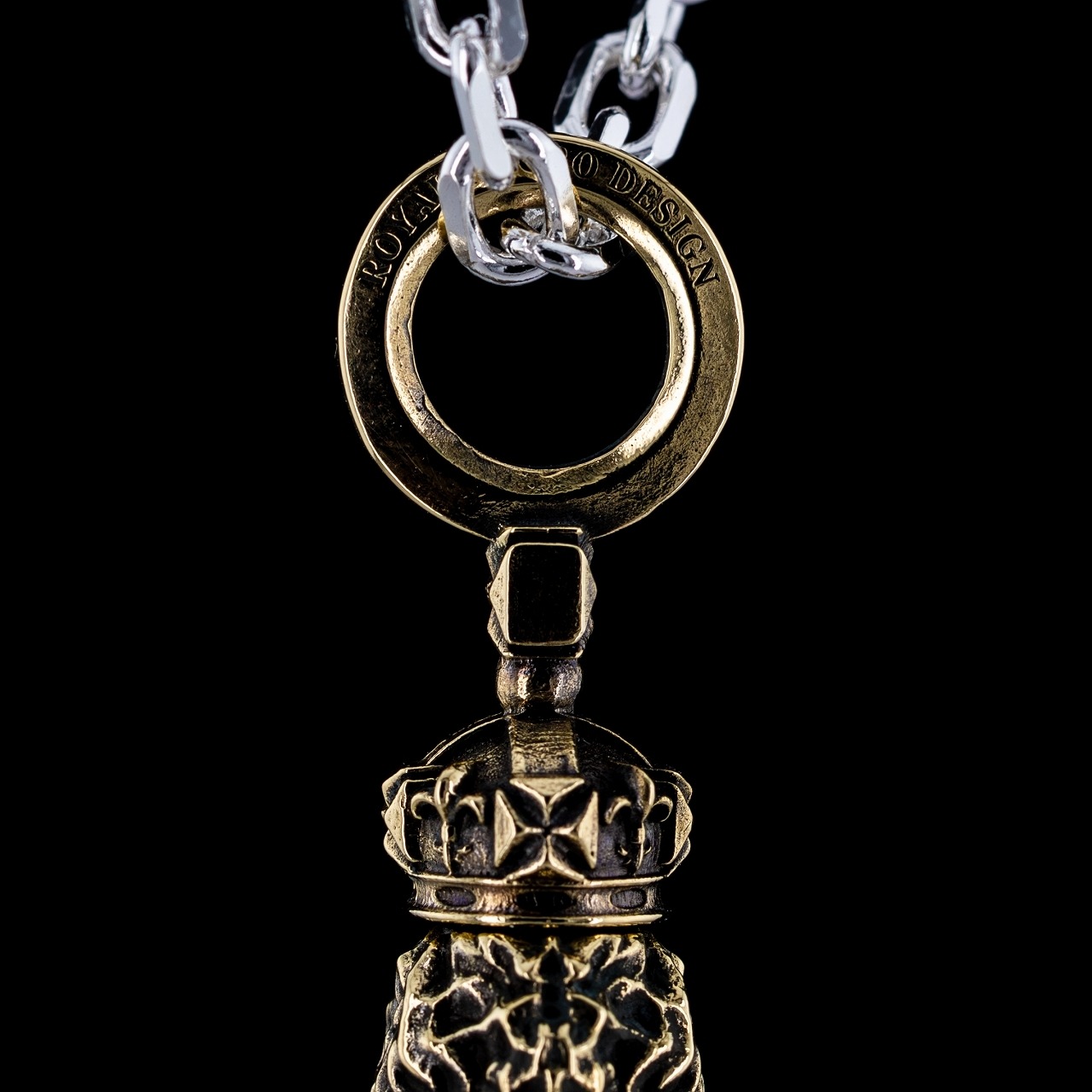 クラウン シーライオン ペンダントトップ オールブラス