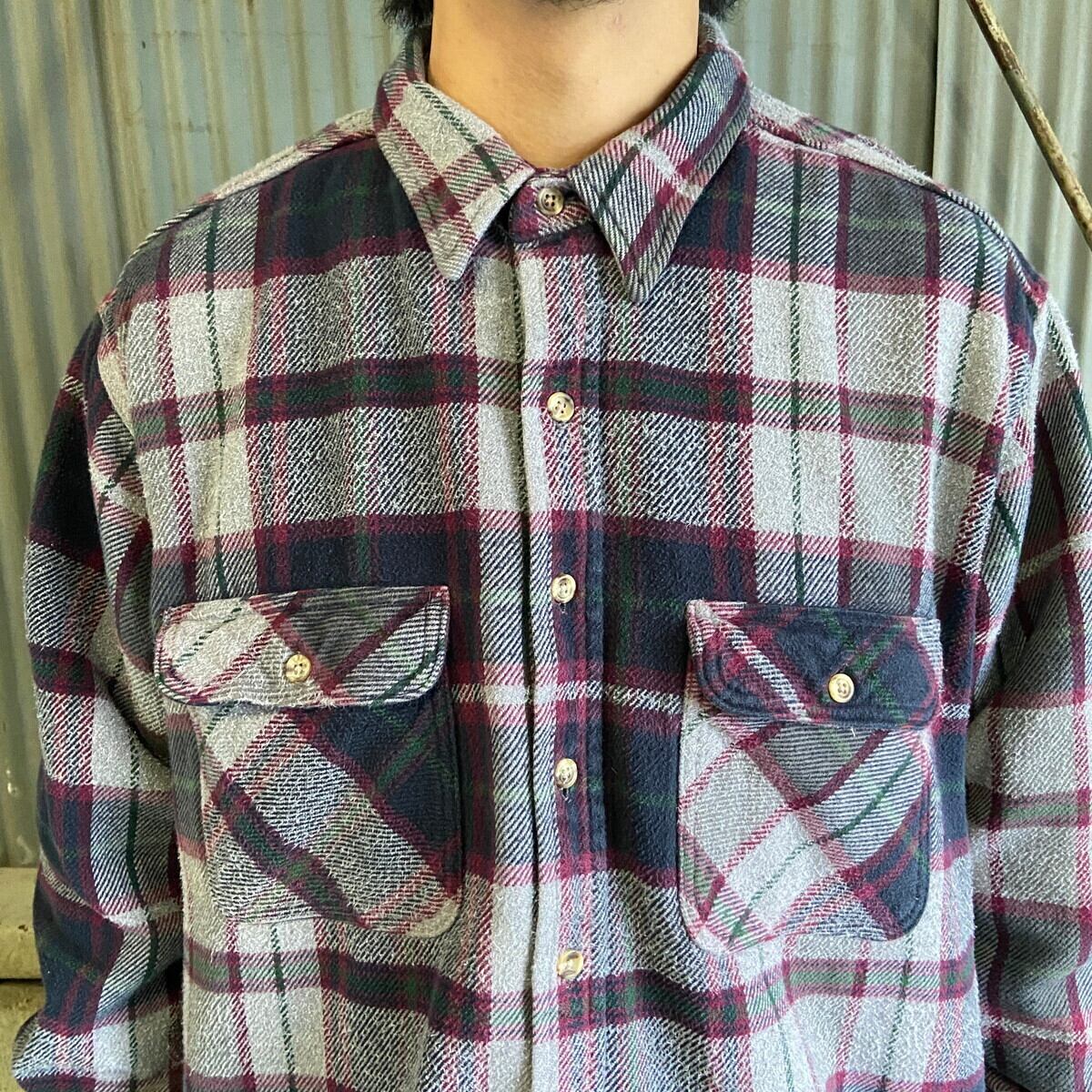 90年代 FIVE BROTHER ファイブブラザー チェック柄 長袖 ヘビー