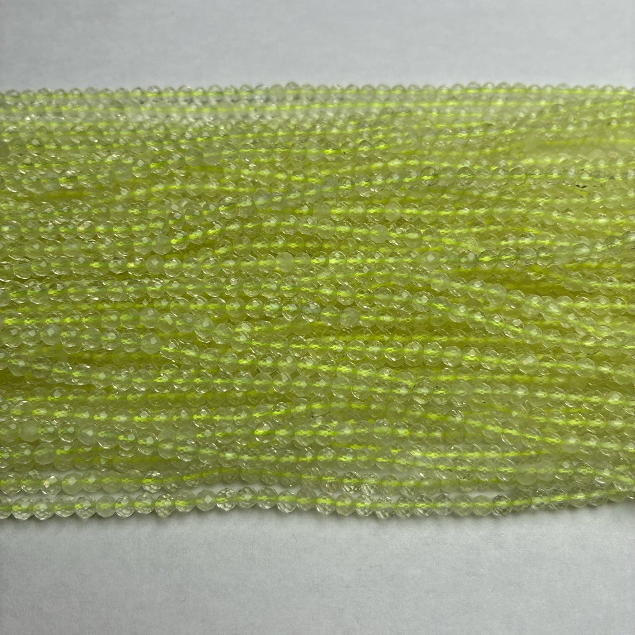 レモンクオーツ ラウンド 緑 3mm | K0015