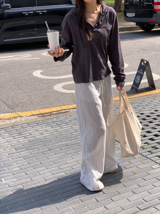 (予約) taffeta / Ringo stripe pants 3color