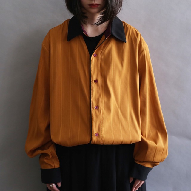 switching design l/s big shirt