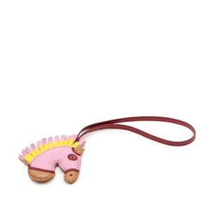 エルメス ジージー カマイユ バッグチャーム キーホルダー モーヴシルベストル ピンク チャイ ライム ルージュグレナ アニョーミロ レディース HERMES 【中古】