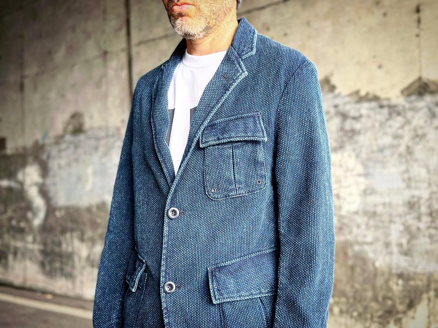 23SS Indigo Sashiko 2B Tailored Jacket / インディゴ刺し子2B