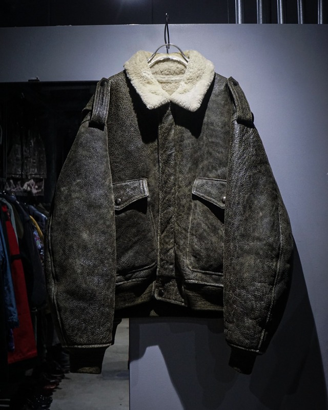 【add (C) vintage】70's Special Aging Vintage G-1 Type Mouton Jacket