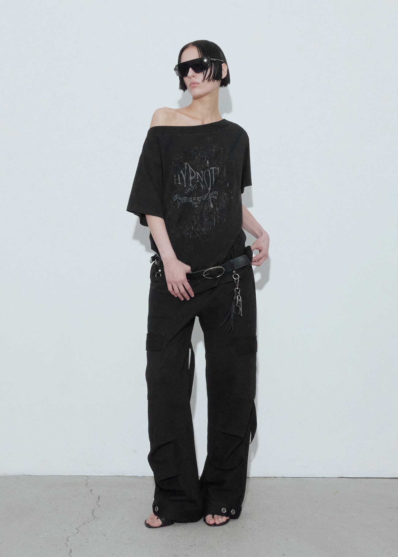BOHEMIAN SEOUL] HYPNOTIC BOATNECK T, BLACK 正規品 韓国ブランド