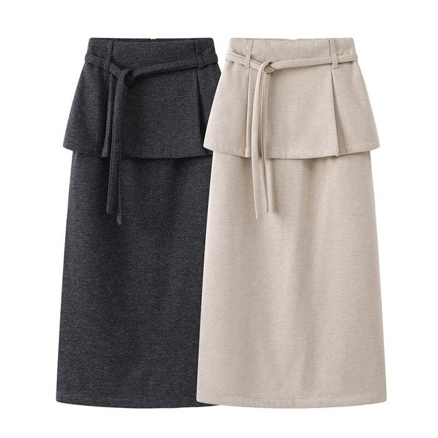 全3色/Layered long skirt　B3929