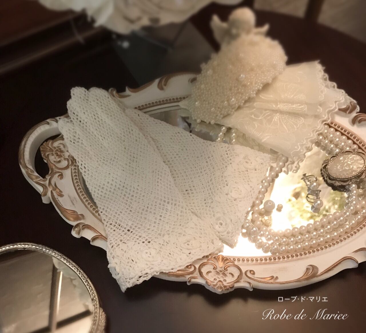 アンティーク ロマンティック コットン刺繍 レースリボン 楕円 花柄×12