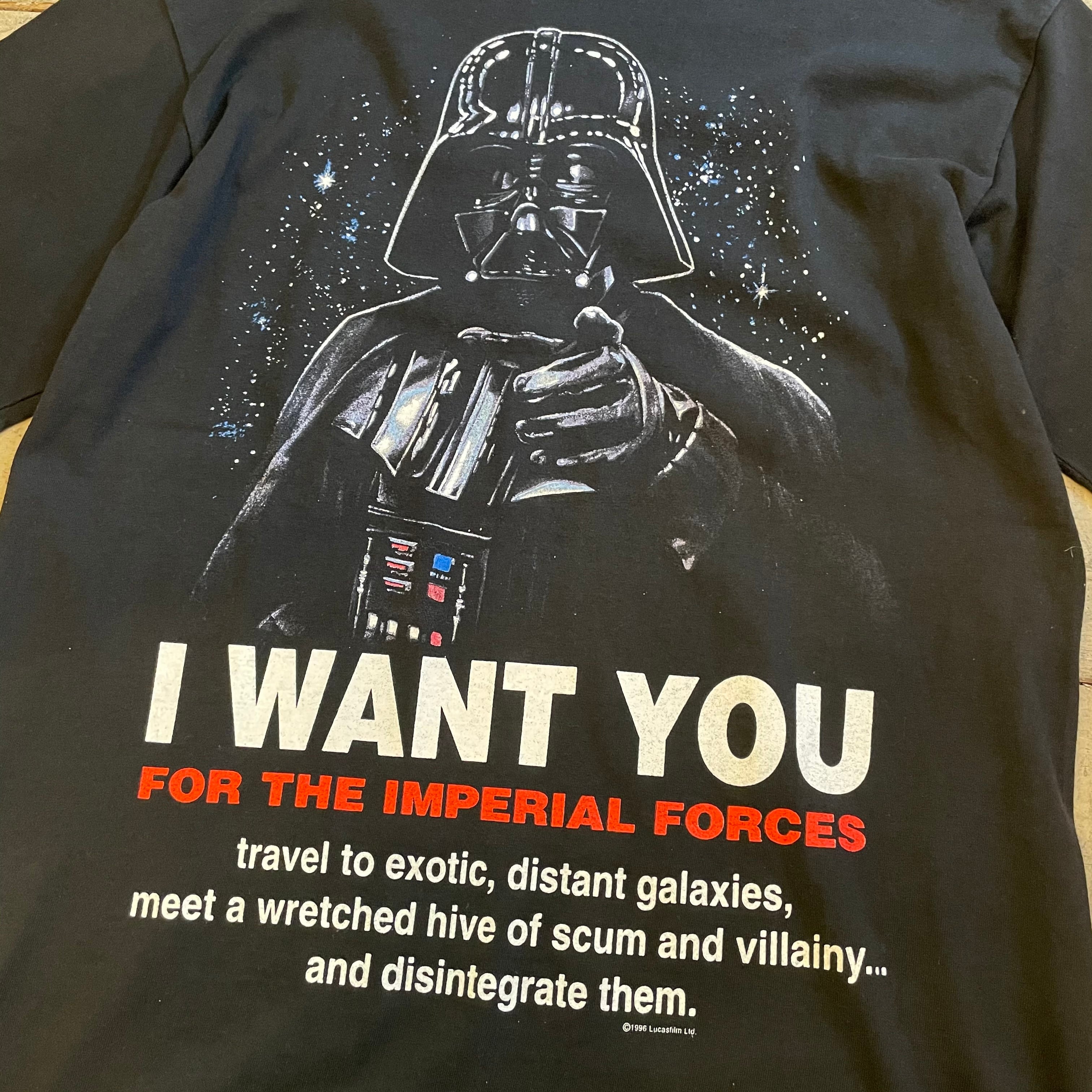 1996s STAR WARS darthvader "I WANT YOU" T-shirt What'z up