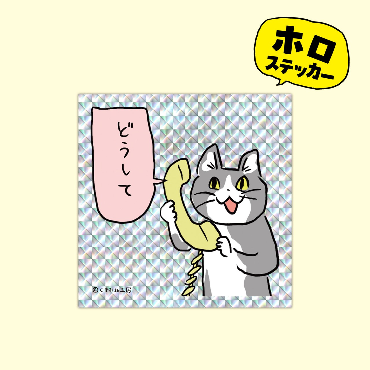 ホログラムステッカー　（H−13 どうして）